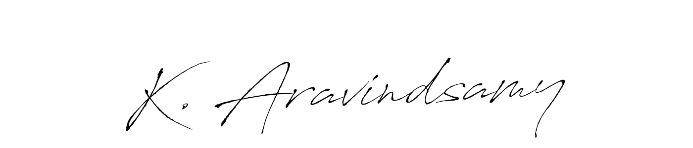 The best way (Antro_Vectra) to make a short signature is to pick only two or three words in your name. The name K. Aravindsamy include a total of six letters. For converting this name. K. Aravindsamy signature style 6 images and pictures png
