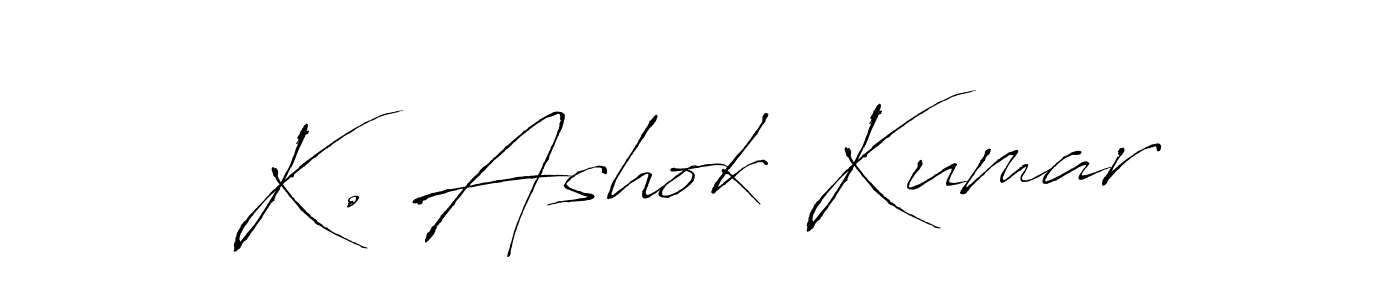 Design your own signature with our free online signature maker. With this signature software, you can create a handwritten (Antro_Vectra) signature for name K. Ashok Kumar. K. Ashok Kumar signature style 6 images and pictures png