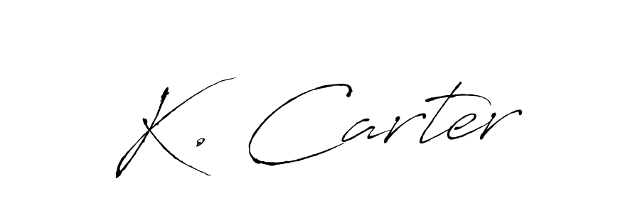 How to make K. Carter signature? Antro_Vectra is a professional autograph style. Create handwritten signature for K. Carter name. K. Carter signature style 6 images and pictures png