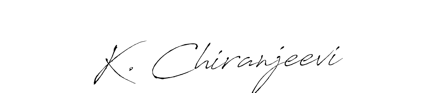 if you are searching for the best signature style for your name K. Chiranjeevi. so please give up your signature search. here we have designed multiple signature styles  using Antro_Vectra. K. Chiranjeevi signature style 6 images and pictures png