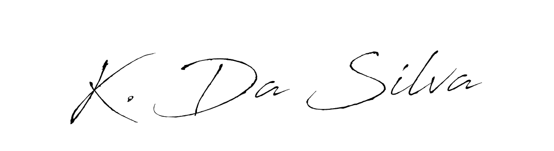 You should practise on your own different ways (Antro_Vectra) to write your name (K. Da Silva) in signature. don't let someone else do it for you. K. Da Silva signature style 6 images and pictures png