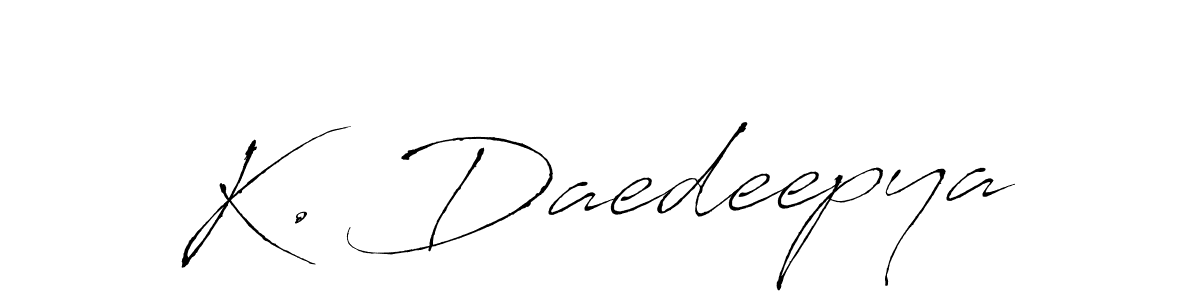 It looks lik you need a new signature style for name K. Daedeepya. Design unique handwritten (Antro_Vectra) signature with our free signature maker in just a few clicks. K. Daedeepya signature style 6 images and pictures png