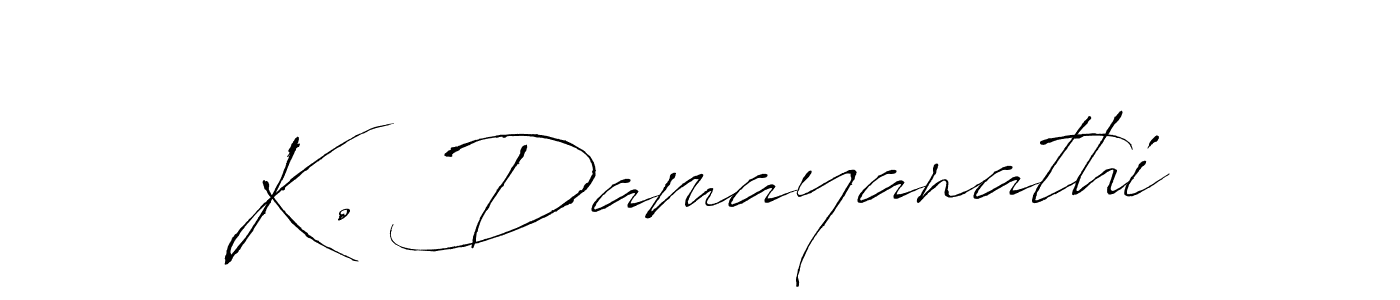 How to make K. Damayanathi signature? Antro_Vectra is a professional autograph style. Create handwritten signature for K. Damayanathi name. K. Damayanathi signature style 6 images and pictures png