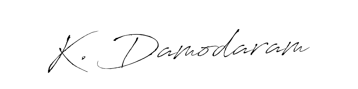 You can use this online signature creator to create a handwritten signature for the name K. Damodaram. This is the best online autograph maker. K. Damodaram signature style 6 images and pictures png