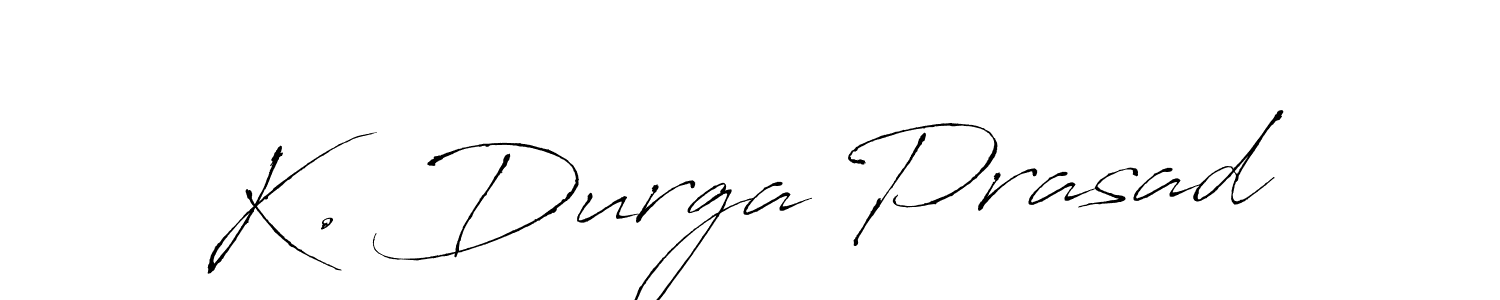 How to make K. Durga Prasad name signature. Use Antro_Vectra style for creating short signs online. This is the latest handwritten sign. K. Durga Prasad signature style 6 images and pictures png