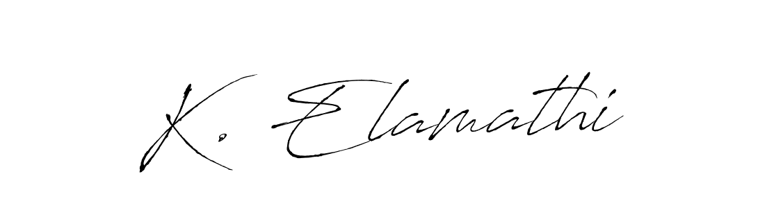 Create a beautiful signature design for name K. Elamathi. With this signature (Antro_Vectra) fonts, you can make a handwritten signature for free. K. Elamathi signature style 6 images and pictures png