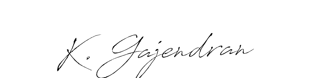 Also You can easily find your signature by using the search form. We will create K. Gajendran name handwritten signature images for you free of cost using Antro_Vectra sign style. K. Gajendran signature style 6 images and pictures png