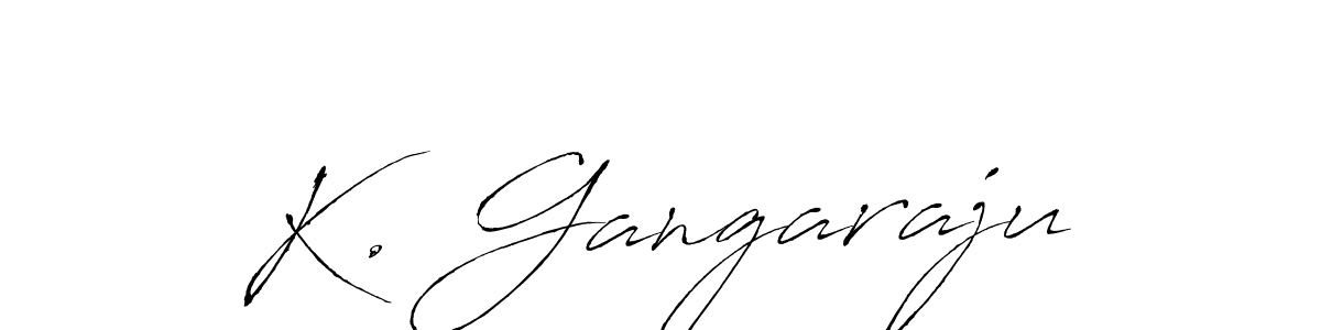 How to make K. Gangaraju name signature. Use Antro_Vectra style for creating short signs online. This is the latest handwritten sign. K. Gangaraju signature style 6 images and pictures png