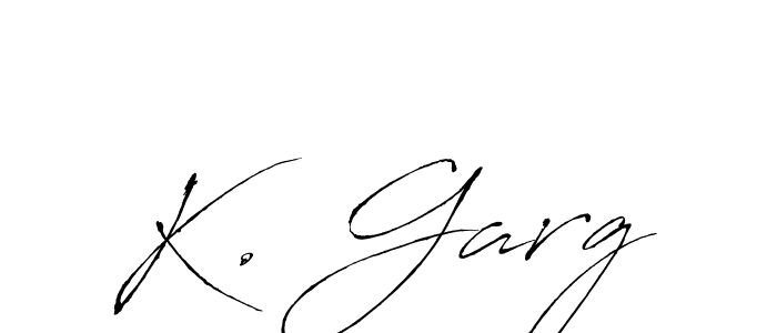 Create a beautiful signature design for name K. Garg. With this signature (Antro_Vectra) fonts, you can make a handwritten signature for free. K. Garg signature style 6 images and pictures png