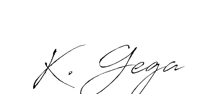 How to make K. Gega signature? Antro_Vectra is a professional autograph style. Create handwritten signature for K. Gega name. K. Gega signature style 6 images and pictures png