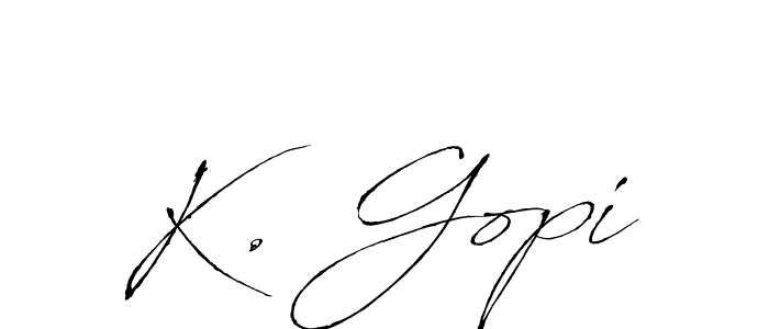 The best way (Antro_Vectra) to make a short signature is to pick only two or three words in your name. The name K. Gopi include a total of six letters. For converting this name. K. Gopi signature style 6 images and pictures png