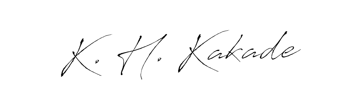 This is the best signature style for the K. H. Kakade name. Also you like these signature font (Antro_Vectra). Mix name signature. K. H. Kakade signature style 6 images and pictures png