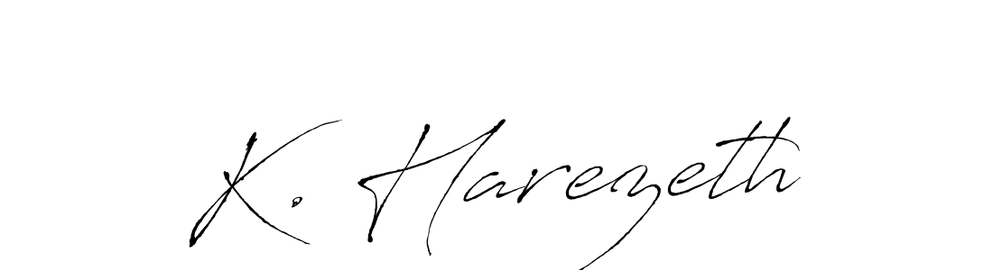 This is the best signature style for the K. Harezeth name. Also you like these signature font (Antro_Vectra). Mix name signature. K. Harezeth signature style 6 images and pictures png