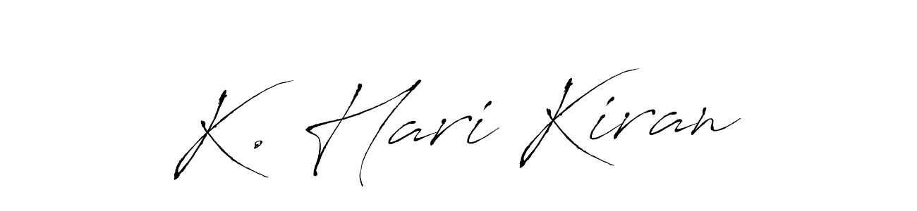 Make a beautiful signature design for name K. Hari Kiran. With this signature (Antro_Vectra) style, you can create a handwritten signature for free. K. Hari Kiran signature style 6 images and pictures png