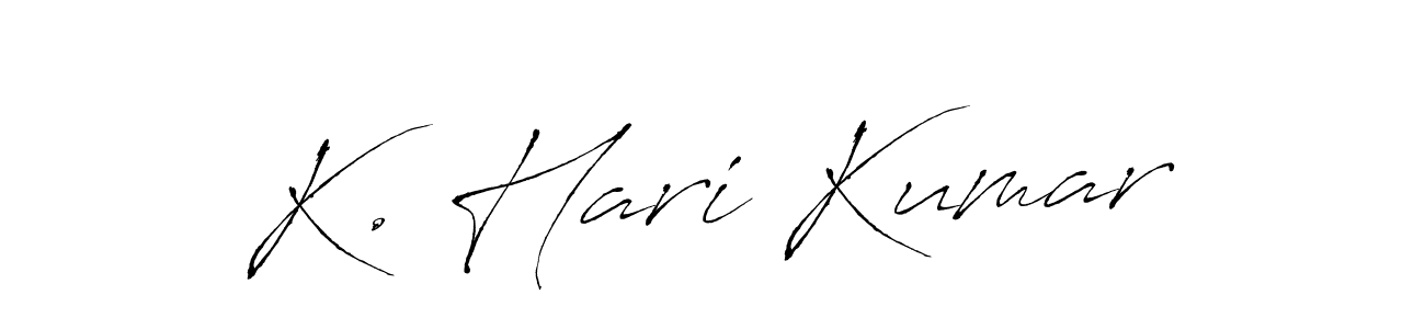 Use a signature maker to create a handwritten signature online. With this signature software, you can design (Antro_Vectra) your own signature for name K. Hari Kumar. K. Hari Kumar signature style 6 images and pictures png