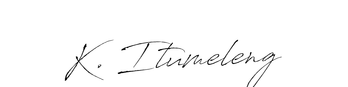 Create a beautiful signature design for name K. Itumeleng. With this signature (Antro_Vectra) fonts, you can make a handwritten signature for free. K. Itumeleng signature style 6 images and pictures png