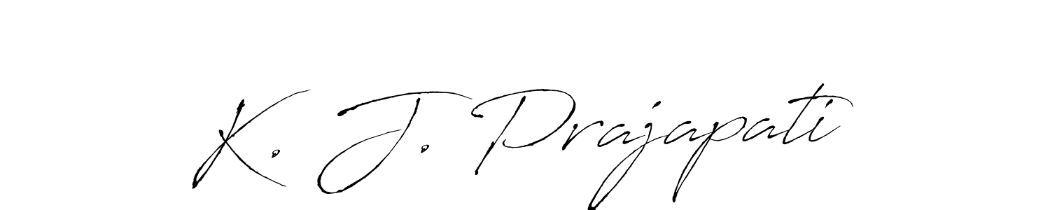 Use a signature maker to create a handwritten signature online. With this signature software, you can design (Antro_Vectra) your own signature for name K. J. Prajapati. K. J. Prajapati signature style 6 images and pictures png