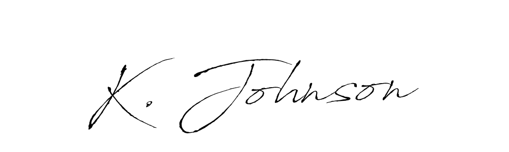 The best way (Antro_Vectra) to make a short signature is to pick only two or three words in your name. The name K. Johnson include a total of six letters. For converting this name. K. Johnson signature style 6 images and pictures png