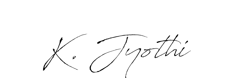 Use a signature maker to create a handwritten signature online. With this signature software, you can design (Antro_Vectra) your own signature for name K. Jyothi. K. Jyothi signature style 6 images and pictures png