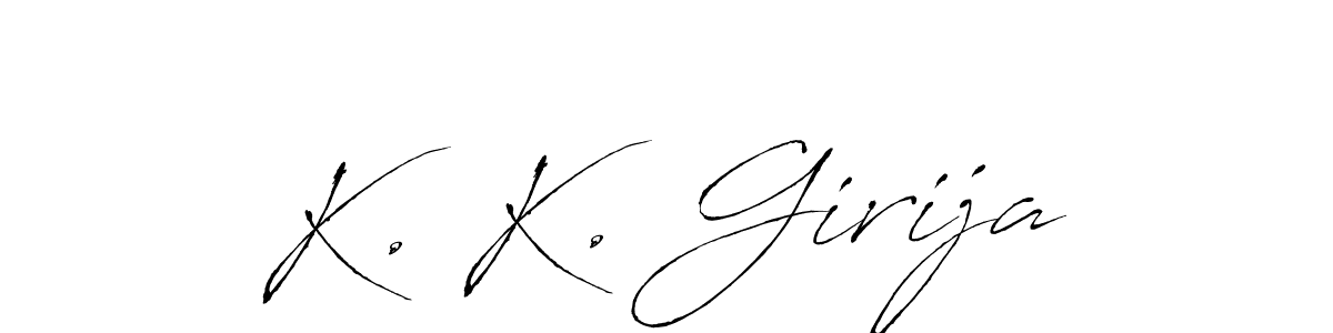 K. K. Girija stylish signature style. Best Handwritten Sign (Antro_Vectra) for my name. Handwritten Signature Collection Ideas for my name K. K. Girija. K. K. Girija signature style 6 images and pictures png