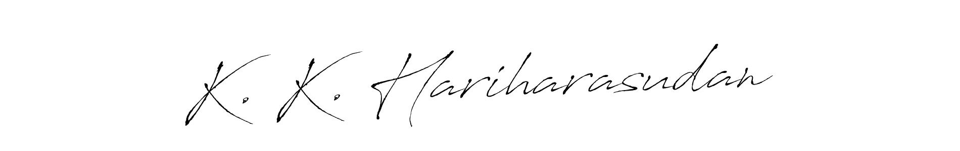 if you are searching for the best signature style for your name K. K. Hariharasudan. so please give up your signature search. here we have designed multiple signature styles  using Antro_Vectra. K. K. Hariharasudan signature style 6 images and pictures png