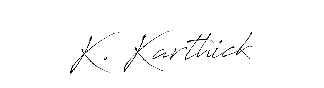 This is the best signature style for the K. Karthick name. Also you like these signature font (Antro_Vectra). Mix name signature. K. Karthick signature style 6 images and pictures png