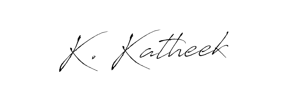 Also we have K. Katheek name is the best signature style. Create professional handwritten signature collection using Antro_Vectra autograph style. K. Katheek signature style 6 images and pictures png