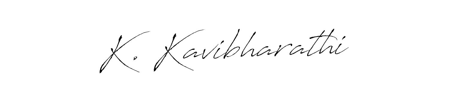 Antro_Vectra is a professional signature style that is perfect for those who want to add a touch of class to their signature. It is also a great choice for those who want to make their signature more unique. Get K. Kavibharathi name to fancy signature for free. K. Kavibharathi signature style 6 images and pictures png