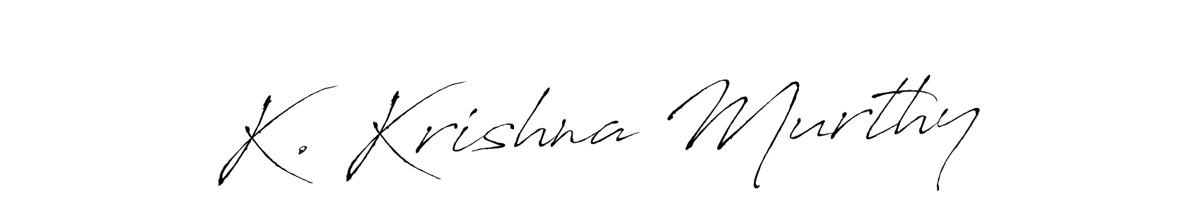 Create a beautiful signature design for name K. Krishna Murthy. With this signature (Antro_Vectra) fonts, you can make a handwritten signature for free. K. Krishna Murthy signature style 6 images and pictures png