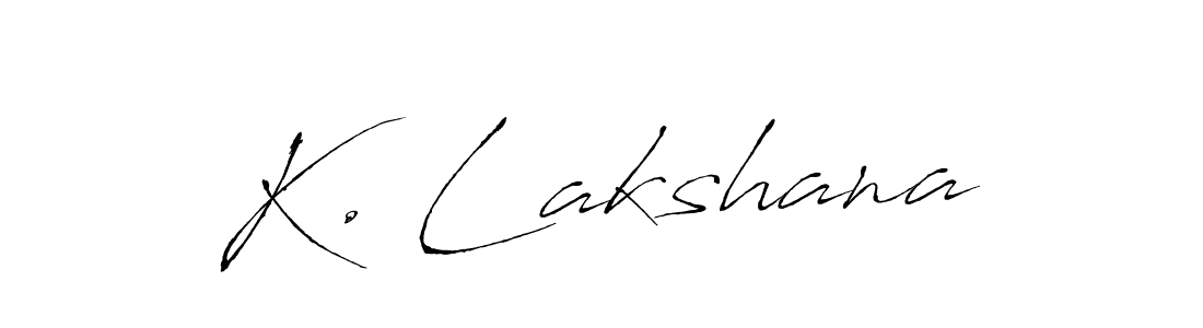 Also we have K. Lakshana name is the best signature style. Create professional handwritten signature collection using Antro_Vectra autograph style. K. Lakshana signature style 6 images and pictures png