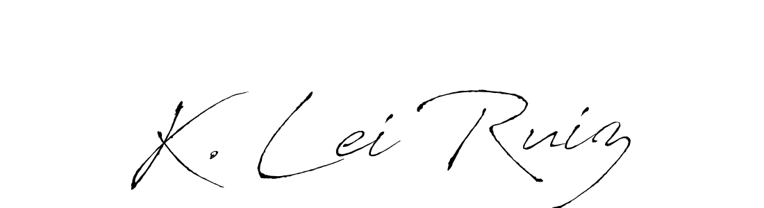 How to Draw K. Lei Ruiz signature style? Antro_Vectra is a latest design signature styles for name K. Lei Ruiz. K. Lei Ruiz signature style 6 images and pictures png