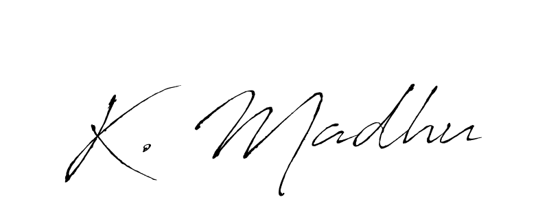 Use a signature maker to create a handwritten signature online. With this signature software, you can design (Antro_Vectra) your own signature for name K. Madhu. K. Madhu signature style 6 images and pictures png