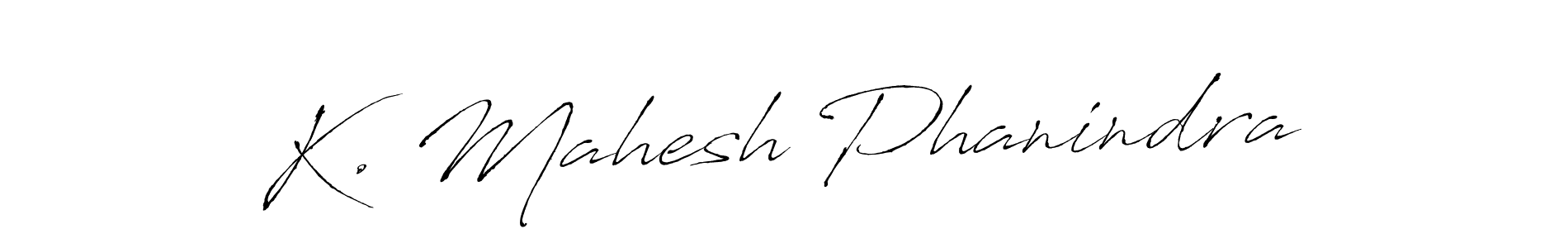 How to make K. Mahesh Phanindra name signature. Use Antro_Vectra style for creating short signs online. This is the latest handwritten sign. K. Mahesh Phanindra signature style 6 images and pictures png