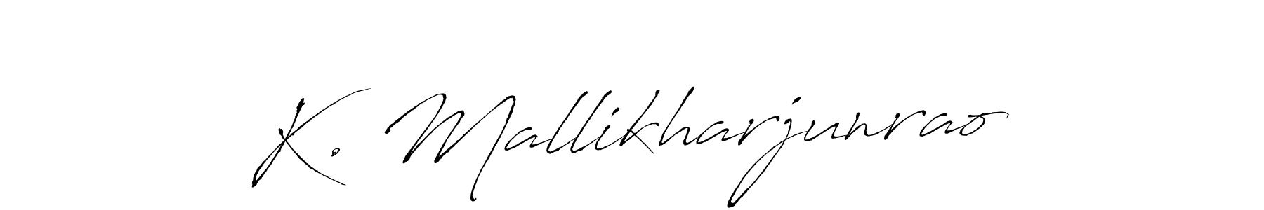 if you are searching for the best signature style for your name K. Mallikharjunrao. so please give up your signature search. here we have designed multiple signature styles  using Antro_Vectra. K. Mallikharjunrao signature style 6 images and pictures png