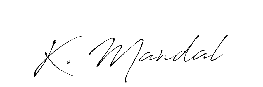 Create a beautiful signature design for name K. Mandal. With this signature (Antro_Vectra) fonts, you can make a handwritten signature for free. K. Mandal signature style 6 images and pictures png