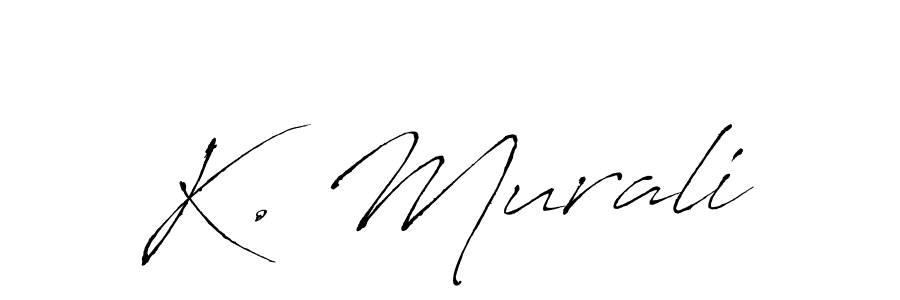 if you are searching for the best signature style for your name K. Murali. so please give up your signature search. here we have designed multiple signature styles  using Antro_Vectra. K. Murali signature style 6 images and pictures png