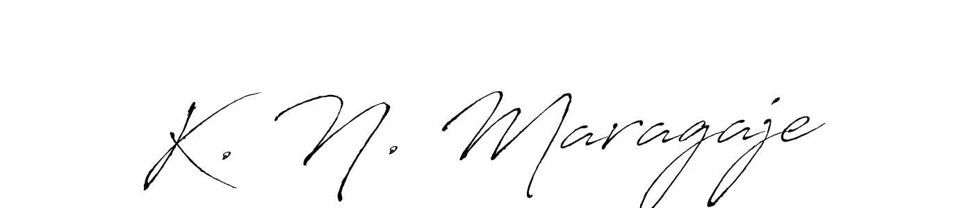 The best way (Antro_Vectra) to make a short signature is to pick only two or three words in your name. The name K. N. Maragaje include a total of six letters. For converting this name. K. N. Maragaje signature style 6 images and pictures png