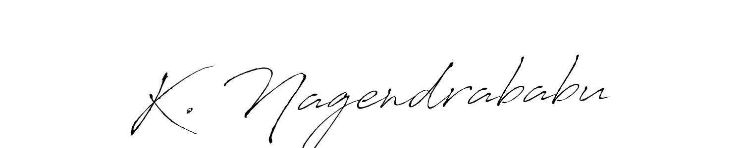 How to make K. Nagendrababu name signature. Use Antro_Vectra style for creating short signs online. This is the latest handwritten sign. K. Nagendrababu signature style 6 images and pictures png