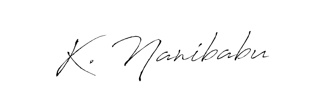 K. Nanibabu stylish signature style. Best Handwritten Sign (Antro_Vectra) for my name. Handwritten Signature Collection Ideas for my name K. Nanibabu. K. Nanibabu signature style 6 images and pictures png