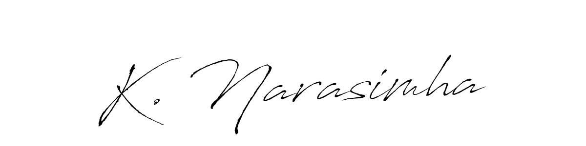 Also You can easily find your signature by using the search form. We will create K. Narasimha name handwritten signature images for you free of cost using Antro_Vectra sign style. K. Narasimha signature style 6 images and pictures png