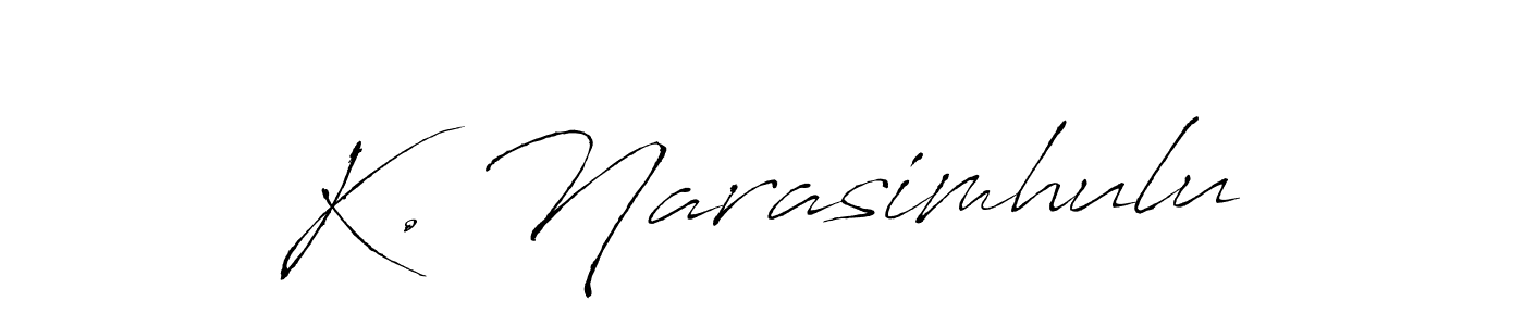 K. Narasimhulu stylish signature style. Best Handwritten Sign (Antro_Vectra) for my name. Handwritten Signature Collection Ideas for my name K. Narasimhulu. K. Narasimhulu signature style 6 images and pictures png