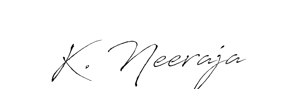 Design your own signature with our free online signature maker. With this signature software, you can create a handwritten (Antro_Vectra) signature for name K. Neeraja. K. Neeraja signature style 6 images and pictures png