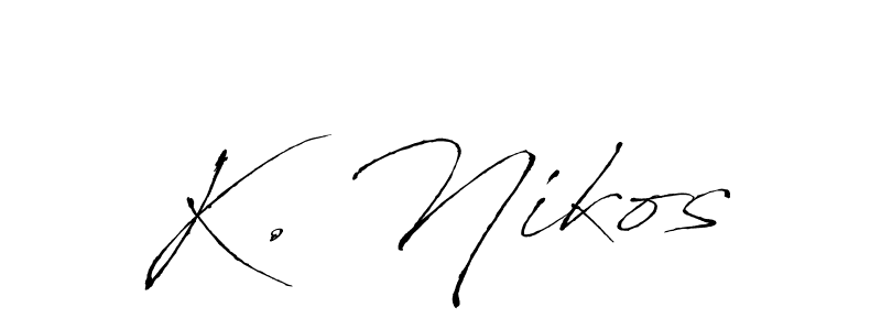 K. Nikos stylish signature style. Best Handwritten Sign (Antro_Vectra) for my name. Handwritten Signature Collection Ideas for my name K. Nikos. K. Nikos signature style 6 images and pictures png