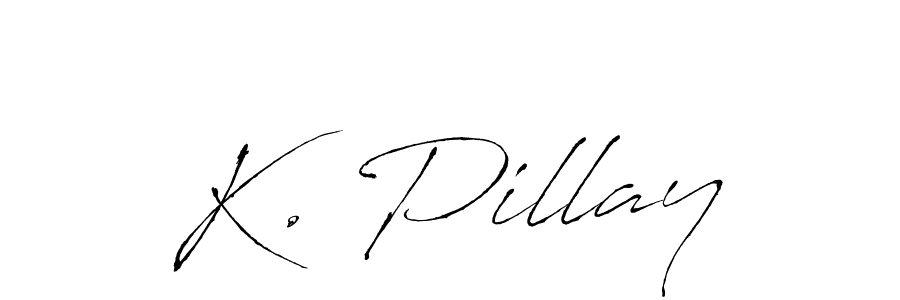 Also You can easily find your signature by using the search form. We will create K. Pillay name handwritten signature images for you free of cost using Antro_Vectra sign style. K. Pillay signature style 6 images and pictures png