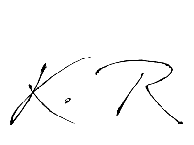 Antro_Vectra is a professional signature style that is perfect for those who want to add a touch of class to their signature. It is also a great choice for those who want to make their signature more unique. Get K. R name to fancy signature for free. K. R signature style 6 images and pictures png