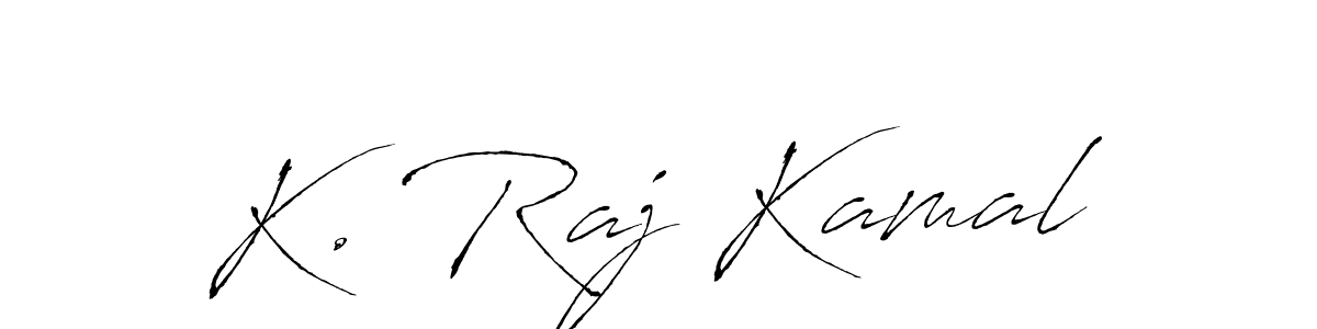 K. Raj Kamal stylish signature style. Best Handwritten Sign (Antro_Vectra) for my name. Handwritten Signature Collection Ideas for my name K. Raj Kamal. K. Raj Kamal signature style 6 images and pictures png