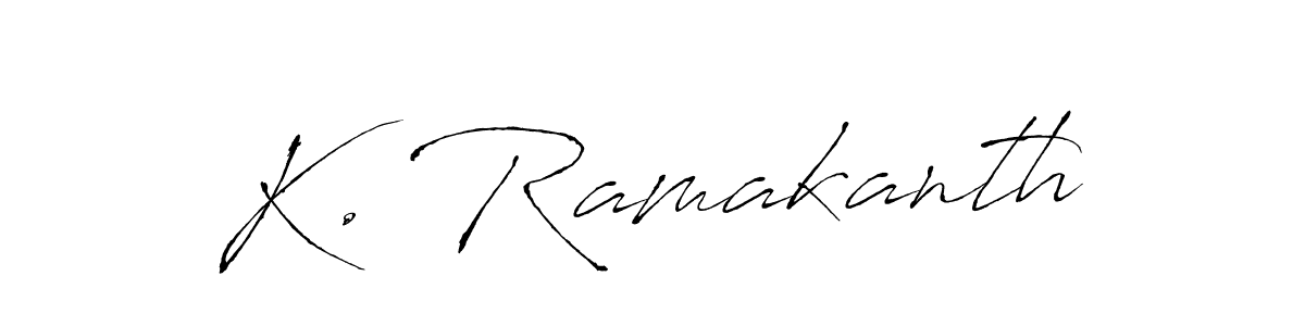 Similarly Antro_Vectra is the best handwritten signature design. Signature creator online .You can use it as an online autograph creator for name K. Ramakanth. K. Ramakanth signature style 6 images and pictures png