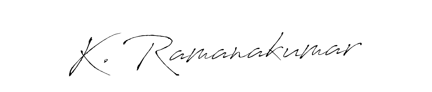 This is the best signature style for the K. Ramanakumar name. Also you like these signature font (Antro_Vectra). Mix name signature. K. Ramanakumar signature style 6 images and pictures png