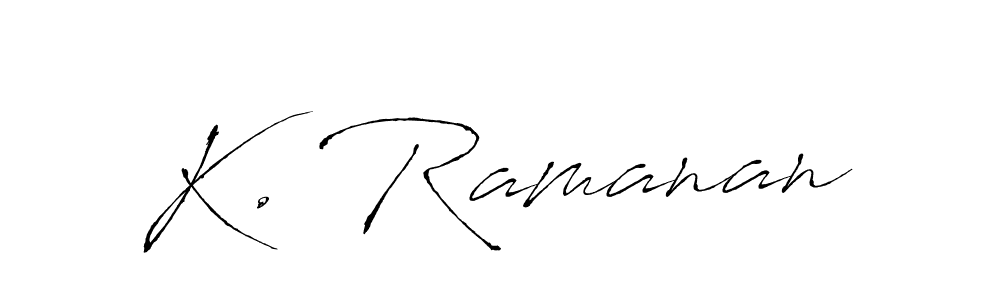 How to Draw K. Ramanan signature style? Antro_Vectra is a latest design signature styles for name K. Ramanan. K. Ramanan signature style 6 images and pictures png