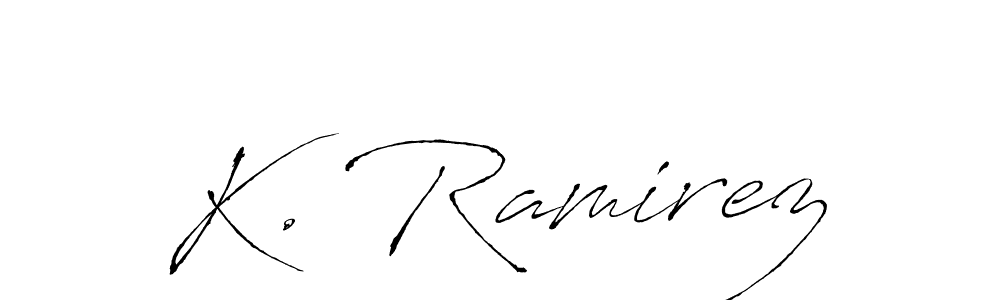 Antro_Vectra is a professional signature style that is perfect for those who want to add a touch of class to their signature. It is also a great choice for those who want to make their signature more unique. Get K. Ramirez name to fancy signature for free. K. Ramirez signature style 6 images and pictures png